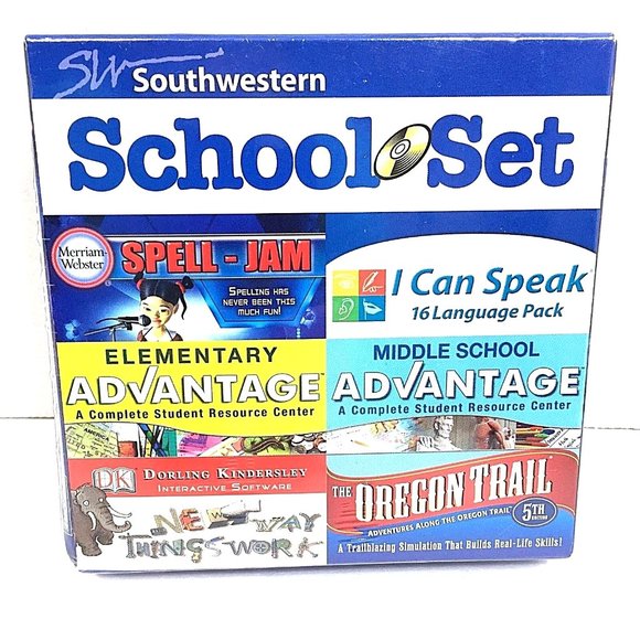 Southwestern School Set PC 6 CD DVD 1042704 Spell Jam I Can Speak Oregon Trail - Picture 3 of 3
